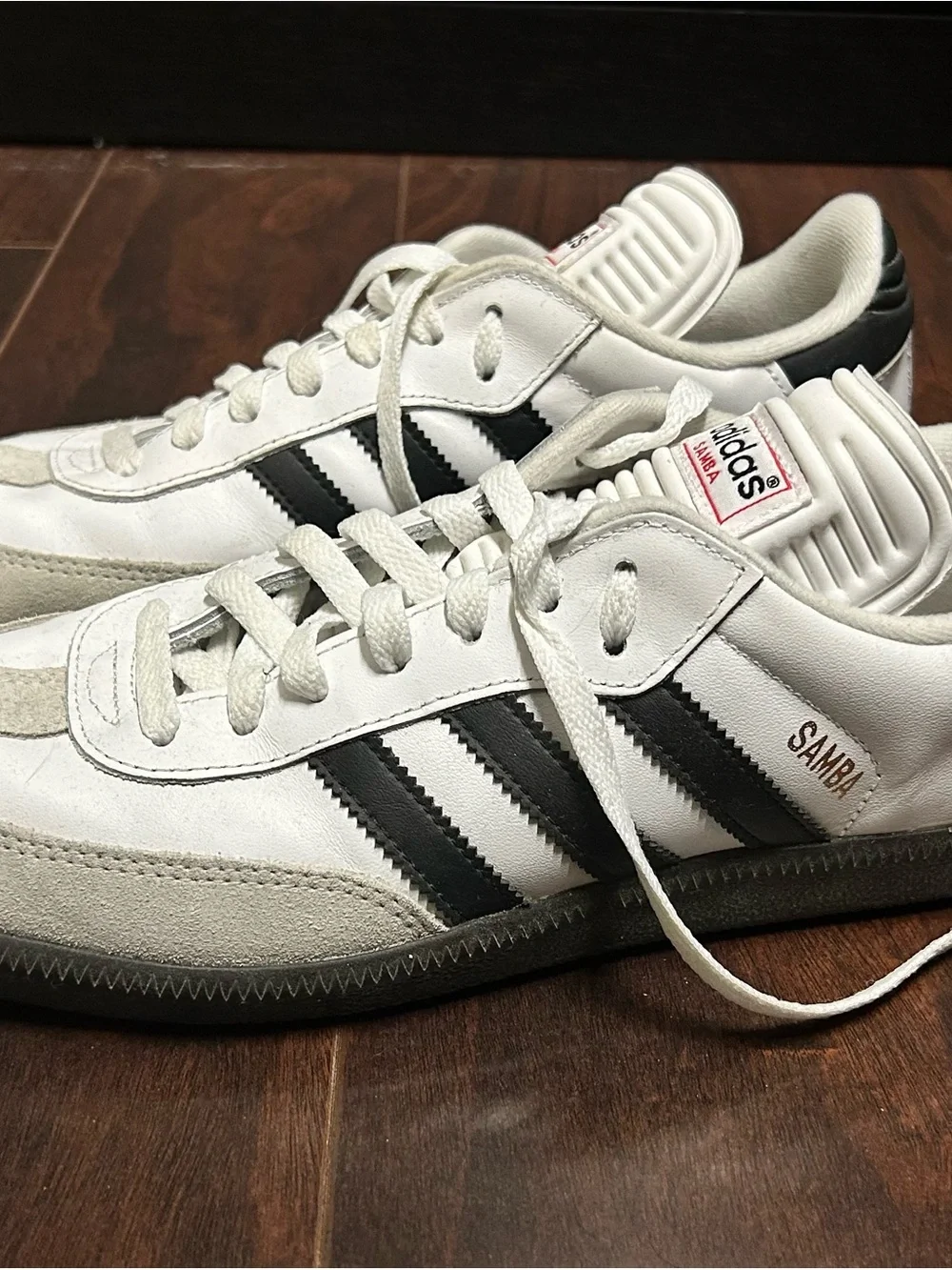 adidas Samba Indoor Soccer Men's Shoes, White & Black